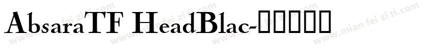 AbsaraTF HeadBlac字体转换